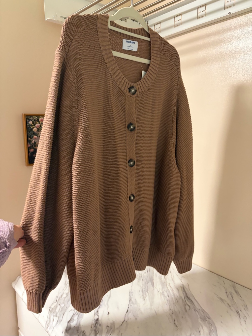 NWT Cozy Shaker Knit Button Front Cardigan 4X